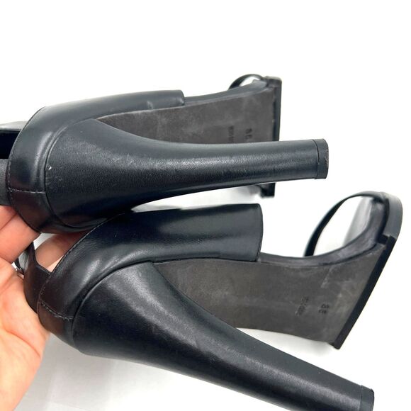 Alexander Wang Black Leather Gladiator Strappy Sandals Heels 35 - Picture 8 of 13